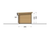 Carport aus Holz mit Schuppen MODERN, 8x3 m specification 2