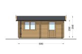 Holzgarage CLASSIC (34 mm), 3,6 x 5,4 m, 20 m² specification 3