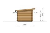 Gartenhaus aus Holz mit Flachdach DREUX F (34 mm), 4x3 m, 12 m² specification 3