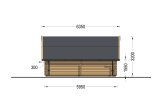 Holzgarage TEXAS (44 mm), 6x6 m, 36 m² specification 3