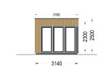 Gartenhaus aus Holz PREMIUM (34 mm + Holzverschalung), 3x3 m, 9 m² specification 2