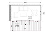 Gartenhaus aus Holz PREMIUM (34 mm + Holzverschalung), 5,95x3 m, 16 m² specification 1