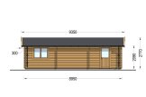 Doppelgarage aus Holz CLASSIC DUO (44 mm), 6x9 m, 54 m² specification 3