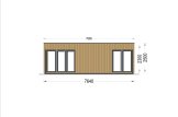 Kleines Holzhaus PREMIUM (Extra Isoliert, 34 mm + Holzverschalung), 7,5x4 m, 30 m² specification 2