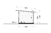 Gartenhaus aus Holz LILLE F (44 mm), 4x3 m, 12 m² specification 6
