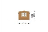 Gartenhaus aus Holz OAK S (66 mm), 6x3 m, 18 m² specification 5