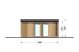 Gartensauna SERENE (34 mm + Holzverschalung), 5.3x2.5 m, 5 m² specification 5