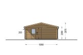 Holzgarage MULTI (44 mm), 4x6 m mit Doppelcarport 5,5x6 m specification 5