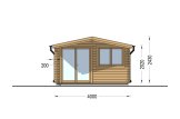 Gartenhaus aus Holz WISSOUS (44 mm), 4x3 m, 12 m² specification 2