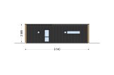 Holzhaus LUCIA 1 (Isoliert, 44 mm + Holzverschalung), 40 m² specification 4