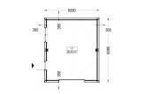 Holzgarage MIRA (66 mm + Holzverschalung), 5x6 m, 26 m² specification 1