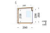 Gartenhaus aus Holz PREMIUM (Isoliert, 34 mm + Holzverschalung), 4,1x2,4 m, 10 m² specification 6