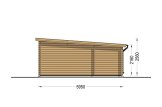 Carport aus Holz mit Schuppen MODERN DUO, 5.95x7.5 m specification 3