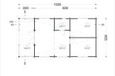 Holzhaus HYMER F (66 mm), 42 m² + 10 m² specification 1