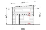 Kleines Holzhaus AVIGNON F (Isoliert, 34+34 mm), 20 m² + 16 m² Schlafboden specification 7