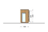 Gartenhaus aus Holz PREMIUM L S (Extra Isoliert, 34 mm + Holzverschalung), 3x1.5 m, 4.5 m² specification 5