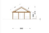 Kleines Holzhaus mit Schlafboden ANGERS S (34+34 mm), 36 m² + 19 m² Terrasse specification 7