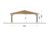 Carport aus Holz CLASSIC DUO, 6x6 m, 36 m² specification 4