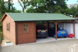 Carport aus Holz CLASSIC DUO PLUS 5,5 x 6 m mit Schuppen 2x6 m (44 mm) customer 1