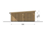 Carport aus Holz mit Schuppen MODERN, 5.95x5 m specification 5