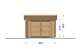 Holzgarage mit Flachdach MODERN (34 mm), 3,6x5,4 m, 20 m² specification 2