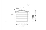 Gartenhaus aus Holz NANO (28 mm), 2,5x2 m, 5 m² specification 4