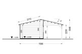 Holzgarage MULTI (44 mm), 4x6 m mit Carport 3x6 m specification 6