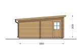 Holzgarage mit Flachdach MODERN S (44 mm), 3,6x5,4 m, 20 m² specification 3