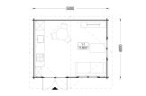 Gartenhaus aus Holz LILLE (34 mm), 5x4 m, 20 m² specification 1
