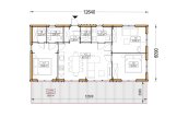 Holzhaus NICOLE (Isoliert, 44 mm + Holzverschalung), 68 m² specification 1