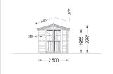 Gartenhaus aus Holz NANO (28 mm), 2,5x2 m, 5 m² specification 2