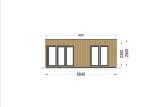 Kleines Holzhaus PREMIUM (Isoliert, 34 mm + Holzverschalung), 6,5x4,5 m, 30 m² specification 2