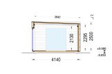 Gartenhaus aus Holz PREMIUM (Isoliert, 34 mm + Holzverschalung), 7x4 m, 28 m² specification 6