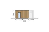 Holzhaus LUCIA 1 (Isoliert, 44 mm + Holzverschalung), 40 m² specification 3