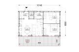Holzhaus SELENE (44 mm + Holzverschalung), 54 m² specification 1