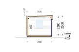 Gartenhaus aus Holz PREMIUM (Isoliert, 34 mm + Holzverschalung), 6x3 m, 18 m² specification 6