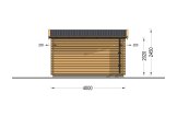 Gartenhaus aus Holz mit Flachdach DREUX F (34 mm), 4x3 m, 12 m² specification 4