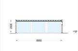 Dreifachgarage aus Holz mit Flachdach SILVIA TRIO F (34 mm + Holzverschalung), 9x6 m, 54 m² specification 6