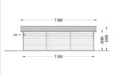 Holzgarage CLASSIC (44 mm), 4 x 7,5 m, 30 m² specification 5