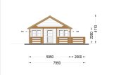 Kleines Holzhaus mit Schlafboden ANGERS S (34+34 mm), 36 m² + 19 m² Terrasse specification 3