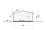 Gartenhaus aus Holz NINA (34 mm), 5x5 m, 25 m² specification 6