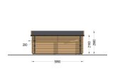 Doppelgarage aus Holz mit Flachdach MODERN DUO (44 mm), 6x6 m, 36 m² specification 4