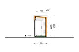 Gartenhaus aus Holz PREMIUM L S (Extra Isoliert, 34 mm + Holzverschalung), 3x1.5 m, 4.5 m² specification 6