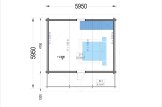 Blockbohlenhaus LIVINGTON S (Isoliert, 44+44 mm), 50 m² specification 2