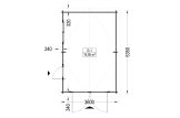 Holzgarage mit Flachdach MODERN (34 mm), 3,6x5,4 m, 20 m² specification 1
