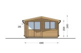 Gartenhaus aus Holz LILLE (34 mm), 4x5 m, 20 m² specification 2
