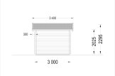 Gartenhaus aus Holz ADAM S (44 mm), 3x3 m, 9 m² specification 5