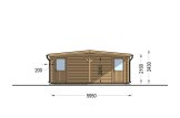 Carport aus Holz CLASSIC 3x6 m mit Schuppen, 2x6 m (44 mm) specification 3