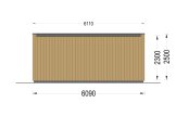 Gartenhaus aus Holz PREMIUM (34 mm + Holzverschalung), 6x3 m, 18 m² specification 4