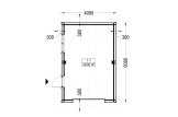 Holzgarage MIRA (66 mm + Holzverschalung), 4x6 m, 20 m² specification 1